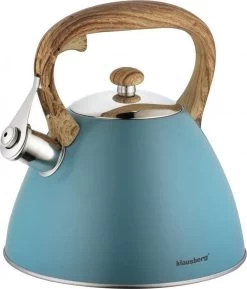 Fluitketel Inductie Gas Waterkoker 3.0 L ‘’ Adriatico ‘’ RVS Chroom Turquoise