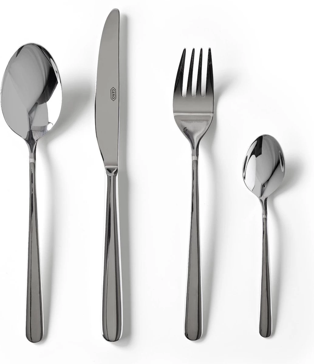 Gero Ellen Bestekset - 24 Stuks - 6 Persoons - Glanzend Staal 3 Gero Ellen Bestekset - 24 Stuks - 6 Persoons - Glanzend Staal
