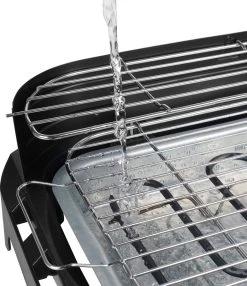 Princess 112250 Elektrische BBQ Met Zijplanken - BBQ - 40x25cm - Met En Zonder Statief Te Gebruiken - Met Zijplankjes - Ook Te Gebruiken Als Tafelgrill - 2200W -Woonkeuken Winkel 1035x1200 1