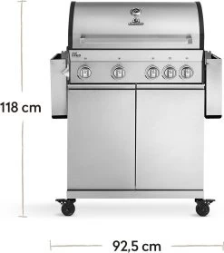 Burnhard Gas BBQ Big FRED Deluxe - 4 Branders - Incl. Keramische Infraroodbrander & Afdekhoes - Deluxe -Woonkeuken Winkel 1061x1200 1