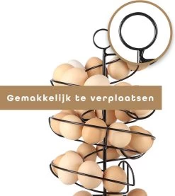 Eiermand – Eierrek – Eierhouder – Eieren – Zwart - Pasen - Tot 40 Eieren - BAULK® -Woonkeuken Winkel 1071x1200