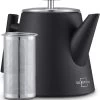 Silberthal - Theepot Met Filter - 1 L - RVS Dubbelwandig - Zwart - Cadeau -Woonkeuken Winkel 1101x1200