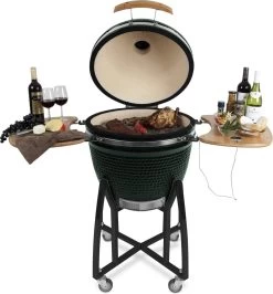 Patton Kamado Houtskool Barbecue - 18" - Grilloppervlak Ø 39 Cm - Met Bluetooth Thermometer - Groen