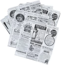 Rainbecom - 50 Stuks - 19 X 17 Cm - Hamburger Zakje Papier - Vetvrij Papier - Papieren Zak Voor Sandwiches - Krant -Woonkeuken Winkel 1119x1200