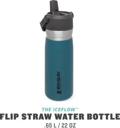 Stanley The IceFlow™ Flip Straw Water Bottle 0,65L - Thermosfles - Lagoon -Woonkeuken Winkel 1129x1200