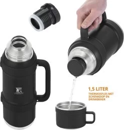 MacGyver RVS Thermoskan 1.5 Ltr – RVS Thermosbeker 0,55 Ltr - Langdurig Warm/koud - Zwart 21 MacGyver RVS Thermoskan 1.5 Ltr – RVS Thermosbeker 0,55 Ltr - Langdurig Warm/koud - Zwart -Woonkeuken Winkel 1154x1200 2