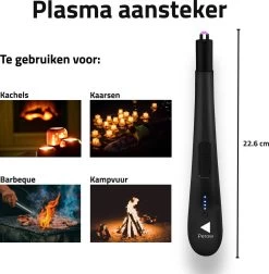 Oplaadbare Lange Elektrische Aansteker - Zwart - Duurzame Plasma Aansteker - Inclusief Cadeauverpakking - BBQ - Kaarsen -Woonkeuken Winkel 1177x1200 3