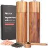 Deleca Luxe Peper En Zoutmolen Set - Zout / Pepermolen - Handmatig - Met Navul Lepel & Geschenkdoos - Acacia Hout - Rond -Woonkeuken Winkel 1180x1200