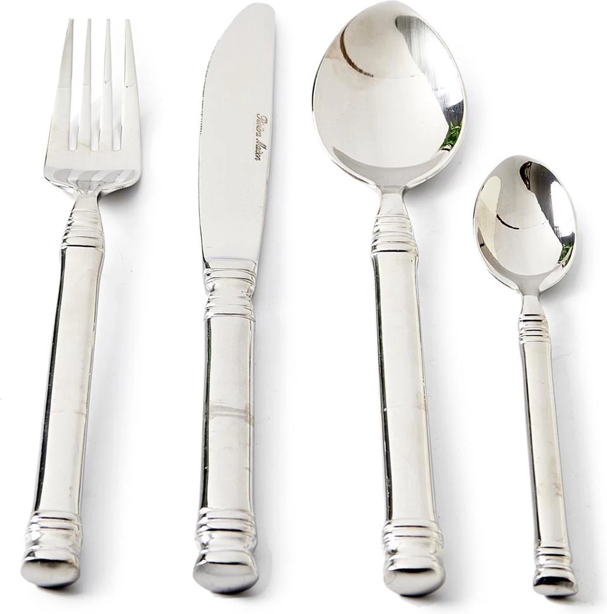 Riviera Maison Bestekset Zilver - Bon Appétit Cutlery - Set Van 4 Stuks 3 Riviera Maison Bestekset Zilver - Bon Appétit Cutlery - Set Van 4 Stuks