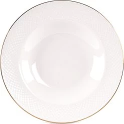 LeRijn® Serviesset Deventer 6 Persoons - 18 Delig - Licht Crème Wit Met Gouden Rand En Motief - Dinerborden - Soepborden - Dessertborden - Borden Servies - Bordenset -Woonkeuken Winkel 1198x1200 13