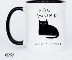 I Work Hard Kat Mok - Katten - Juf Cadeau - Meester Cadeau - Verjaardagscadeau - Cadeau - Verjaardag Cadeau Man - Cadeau Voor Man - Cadeau Voor Vrouw - Mokken - Theeglazen - Koffiekopjes -Woonkeuken Winkel 1200x1004 1