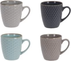Excellent Houseware Set Van 8x Stuks Luxe Gekleurde Stoneware Bekers/koffiekopjes 200 Ml - Kopjes/koffiebekers 7 Excellent Houseware Set Van 8x Stuks Luxe Gekleurde Stoneware Bekers/koffiekopjes 200 Ml - Kopjes/koffiebekers -Woonkeuken Winkel 1200x1030