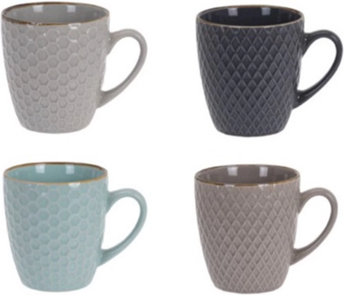 Excellent Houseware Set Van 8x Stuks Luxe Gekleurde Stoneware Bekers/koffiekopjes 200 Ml - Kopjes/koffiebekers 5 Excellent Houseware Set Van 8x Stuks Luxe Gekleurde Stoneware Bekers/koffiekopjes 200 Ml - Kopjes/koffiebekers - Afbeelding 3