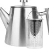 Castagnola Theepot Met Filter – Theekan – Theepot Dubbelwandig – Theepot Roestvrijstaal – Hoogwaardig RVS – 1 Liter – 5 Kopjes Thee – Zilver -Woonkeuken Winkel 1200x1034 2
