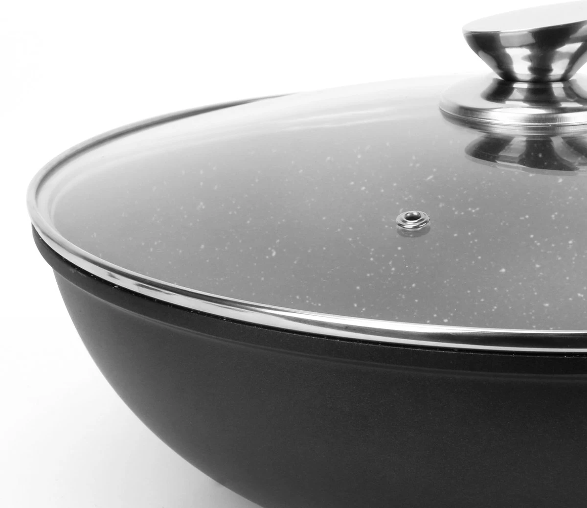 Swiss Pro+ - Marmeren Wokpan - Ø 32 Cm - Geschikt Voor Alle Warmtebronnen 5 Swiss Pro+ - Marmeren Wokpan - Ø 32 Cm - Geschikt Voor Alle Warmtebronnen - Afbeelding 3