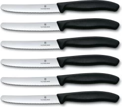 Victorinox Tafelmes 6 Stuks Zwart Krom Heft 15 Victorinox Tafelmes 6 Stuks Zwart Krom Heft -Woonkeuken Winkel 1200x1060