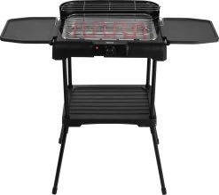 Princess 112250 Elektrische BBQ Met Zijplanken - BBQ - 40x25cm - Met En Zonder Statief Te Gebruiken - Met Zijplankjes - Ook Te Gebruiken Als Tafelgrill - 2200W -Woonkeuken Winkel 1200x1065
