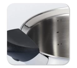 BK Q-linair Classic Pannenset - 5 Delig - RVS - Veilig Afgietsysteem - Inductie -Woonkeuken Winkel 1200x1075