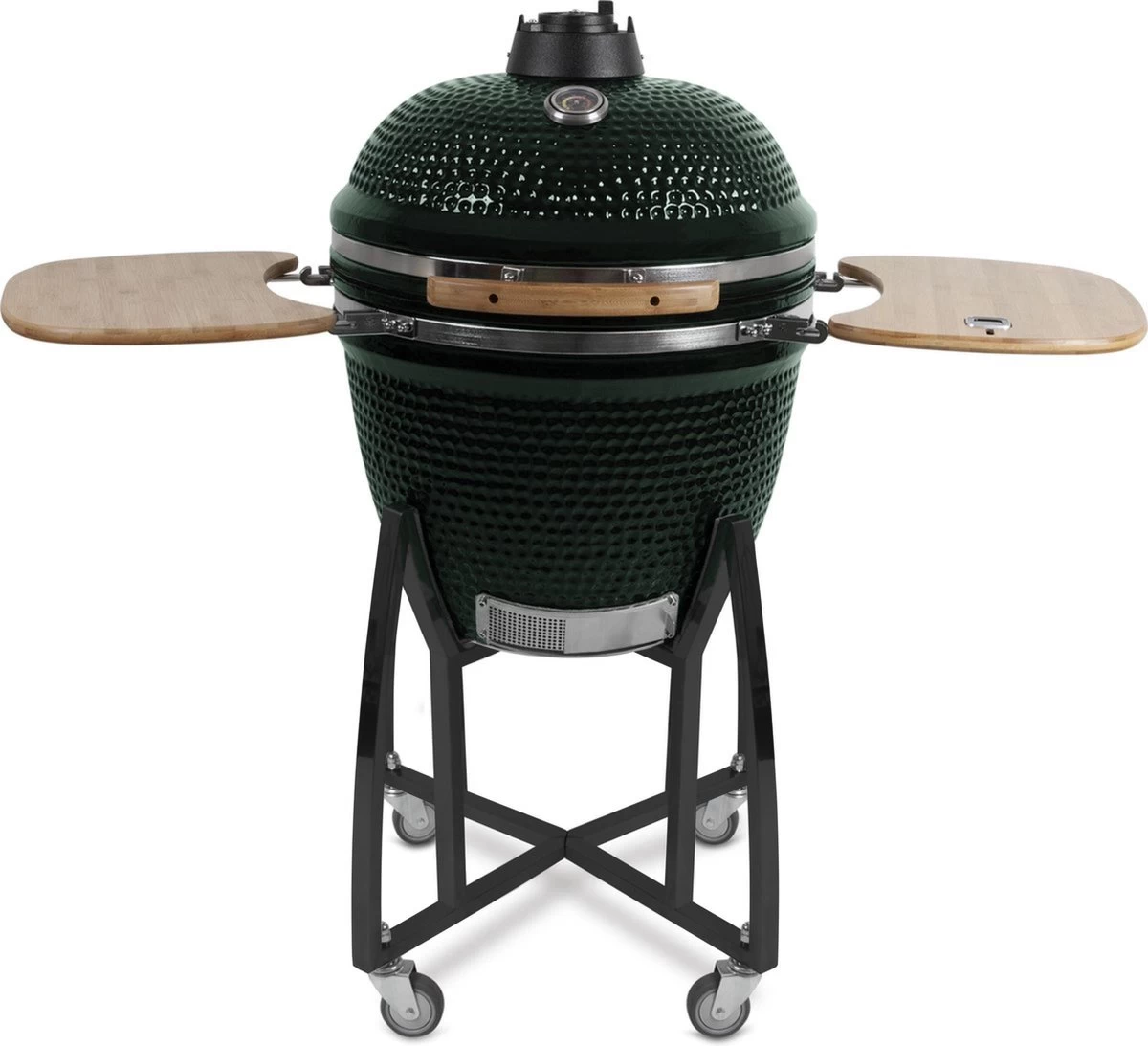 Patton Kamado Houtskool Barbecue - 18" - Grilloppervlak Ø 39 Cm - Met Bluetooth Thermometer - Groen 4 Patton Kamado Houtskool Barbecue - 18" - Grilloppervlak Ø 39 Cm - Met Bluetooth Thermometer - Groen - Afbeelding 2