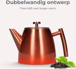 Vaja® Theepot Juliette Rosé Dubbelwandig 19 Vaja® Theepot Juliette Rosé Dubbelwandig -Woonkeuken Winkel 1200x1099