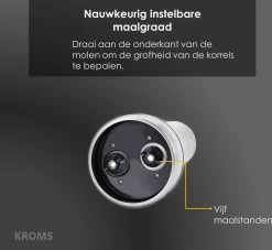 KROMS Peper En Zoutmolen Set - Peper En Zoutmolen Set Elektrisch -2 In 1 - Instelbare Maalgraad - Pepermolen - Zoutmolen - Peper En Zoutmolen Elektrisch -Woonkeuken Winkel 1200x1104 1