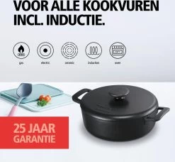 Brabantia The Dutch Braadpan - Matt Black - 28 Cm - Gietijzer -Woonkeuken Winkel 1200x1107 1