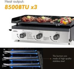 Bighorn Plancha Grill - Gasbarbecue – Tabletop – Draagbaar – 3 Branders -Woonkeuken Winkel 1200x1118 2