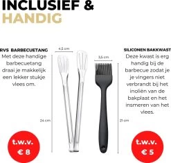 Ozocozy BBQ-ONE Houtskool Tafelbarbecue - Ø30 Cm- Zwart - Incl. Draagtas, Siliconen Bakkwast En RVS-Barbecuetang -Woonkeuken Winkel 1200x1141 1