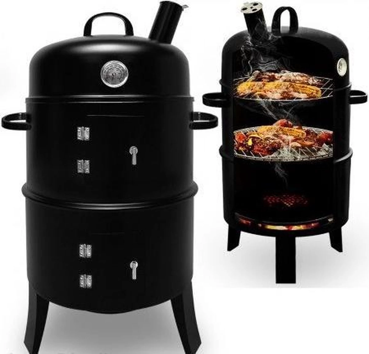 Merkloos Monzana Barbecue-ROKER-Grill-Oven 18 Merkloos Monzana Barbecue-ROKER-Grill-Oven - Afbeelding 16