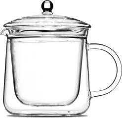 Vatten® Premium Glazen Theepot - 700ml - Dubbelwandig - Anti-drup - Transparant -Woonkeuken Winkel 1200x1160