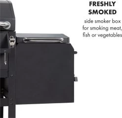 Klarstein Kingsville Double Barbecue - Houtskool- En Gasbarbecue - Smoker BBQ - Inclusief Deksels En Thermometer - Met 2 Roosters - Zwart -Woonkeuken Winkel 1200x1161 2