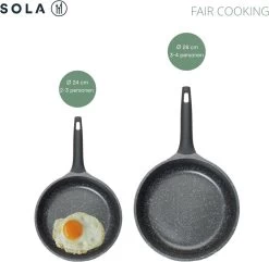 Sola Koekenpan Fair Cooking - Ø 28 Cm - Zwart/wit - Aluminium - Antiaanbaklaag 20 Sola Koekenpan Fair Cooking - Ø 28 Cm - Zwart/wit - Aluminium - Antiaanbaklaag -Woonkeuken Winkel 1200x1171 2