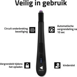 Oplaadbare Lange Elektrische Aansteker - Zwart - Duurzame Plasma Aansteker - Inclusief Cadeauverpakking - BBQ - Kaarsen -Woonkeuken Winkel 1200x1190 7