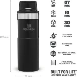 Stanley Trigger-Action Travel Mug 0.47L - Thermosfles - Matt Black -Woonkeuken Winkel 1200x1195 12
