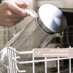 MÊZON® Schenkkan - Glazen Waterkan - Waterkaraf Voor Fruitwater - Multifunctionele Decanteer Karaf - Kan Met Deksel - 1.5L Capaciteit -Woonkeuken Winkel 1200x1200 1014