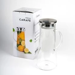 MÊZON® Schenkkan - Glazen Waterkan - Waterkaraf Voor Fruitwater - Multifunctionele Decanteer Karaf - Kan Met Deksel - 1.5L Capaciteit -Woonkeuken Winkel 1200x1200 1018