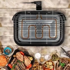 Princess 112252 Hybride Barbecue – Elektrische BBQ - Tafelmodel - 2000W - 44x 29cm - Gebruik Elektrisch Of Met Kolen -Woonkeuken Winkel 1200x1200 1026