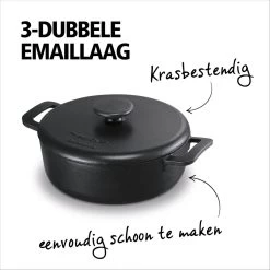 BRABANTIA THE DUTCH Gietijzeren Braadpan - Ø 28cm - MAT Zwart - Inductie -Woonkeuken Winkel 1200x1200 106