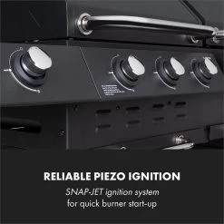 Klarstein Kingsville Double Barbecue - Houtskool- En Gasbarbecue - Smoker BBQ - Inclusief Deksels En Thermometer - Met 2 Roosters - Zwart -Woonkeuken Winkel 1200x1200 1066