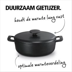 BRABANTIA THE DUTCH Gietijzeren Braadpan - Ø 28cm - MAT Zwart - Inductie -Woonkeuken Winkel 1200x1200 107