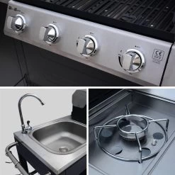 Alice's Garden Gas BBQ D'Artagnan - Zwart - 5 Branders - Buitenkeuken 8 Alice's Garden Gas BBQ D'Artagnan - Zwart - 5 Branders - Buitenkeuken -Woonkeuken Winkel 1200x1200 1072