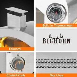 Bighorn Outdoor Edelstaal Gas Pizza Oven - Draagbare Gas Barbecue - Edelstaal -Model SRGG20001 17 Bighorn Outdoor Edelstaal Gas Pizza Oven - Draagbare Gas Barbecue - Edelstaal -Model SRGG20001 -Woonkeuken Winkel 1200x1200 1098