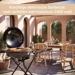 SUNTEC Elektrische BBQ 9493 - Geschikt Voor Buiten Als Tafelbarbecue Of Staande Barbecue - Barbecue Voor Balkon, Terras, Tuin En Camping - Elektrisch Barbecueën Met Max. 2400 Watt - Mobiel Onderstel -Woonkeuken Winkel 1200x1200 1116