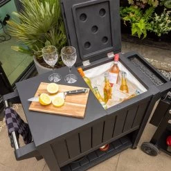BluMill BBQ Tafel - Inclusief Koelvak 80 Liter - Op Wieltjes - Met Flessenopener - 102 X 46 X 86,5 Cm -Woonkeuken Winkel 1200x1200 1169