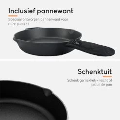 Ocina Gietijzeren Pan – ø30,5cm - Skillet - Koekenpan – Hapjespan – Koekenpan Inductie – Koekenpannenset - Gietijzeren Pan Bbq - Gietijzer -Woonkeuken Winkel 1200x1200 12