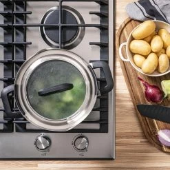 BK Flow Cool Black Glas Kookpannenset - 4-delig - Zwart - Glazen Deksel - Veilig Afgietsysteem - Inductie -Woonkeuken Winkel 1200x1200 122