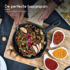Ocina Gietijzeren Pan – ø30,5cm - Skillet - Koekenpan – Hapjespan – Koekenpan Inductie – Koekenpannenset - Gietijzeren Pan Bbq - Gietijzer -Woonkeuken Winkel 1200x1200 16
