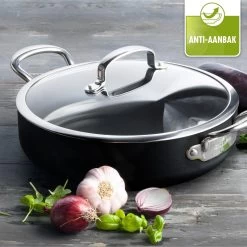 GreenPan Barcelona Infinity Pro Hapjespan Met Deksel 30cm - Zwart - Inductie - PFAS-vrij 19 GreenPan Barcelona Infinity Pro Hapjespan Met Deksel 30cm - Zwart - Inductie - PFAS-vrij -Woonkeuken Winkel 1200x1200 202