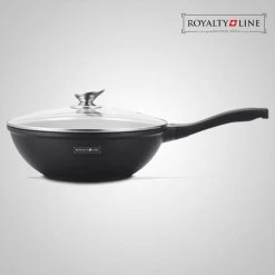 Royalty Line Marble Coating Wok - Met Glazen Deksel - Zwart - 30 Cm 11 Royalty Line Marble Coating Wok - Met Glazen Deksel - Zwart - 30 Cm -Woonkeuken Winkel 1200x1200 213