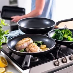 GreenPan Memphis Koekenpannenset - 3-delig - Zwart - Inductie - PFAS-vrij -Woonkeuken Winkel 1200x1200 220